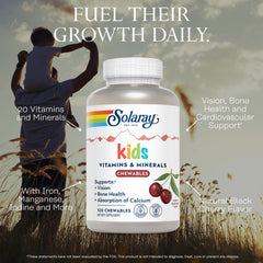 Label highlights gluten-free formula and quality testing for SOLARAY vitamins.