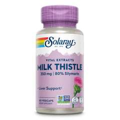 SOLARAY Milk Thistle bottle for daily liver support.