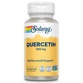 SOLARAY Quercetin 500mg bottle front highlighting vegan antioxidant support.