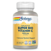 SOLARAY Super Bio Buffered Vitamin C bottle shows high absorption and easy on the stomach.