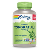 SOLARAY Tongkat Ali 400 mg bottle showcasing herbal root formula for daily vitality.