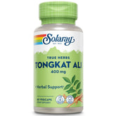 SOLARAY Tongkat Ali bottle with 60 vegan capsules for daily vitality.