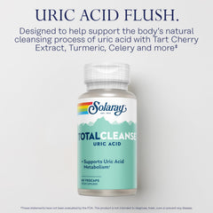 SOLARAY Total Cleanse tart cherry extract image emphasizes anthocyanins for antioxidant potential.