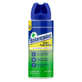 Solarcaine bottle with 360-degree sprayer for fast relief