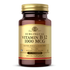 Solgar B12 nuggets bottle front showing 100-count packaging for daily energy support