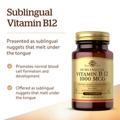 Solgar B12 nuggets melting under tongue for fast absorption