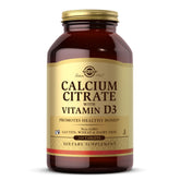 Solgar Calcium Citrate with Vitamin D3 bottle front for bone support and daily wellness