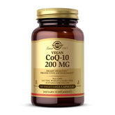 Solgar CoQ-10 Vegetarian Capsules bottle; easy daily energy support.