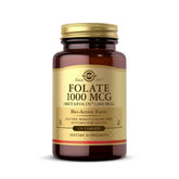 Solgar Folate bottle front view with Metafolin body-ready formula for daily use
