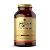 Solgar Omega 3 softgels bottle front view for daily supplementation.
