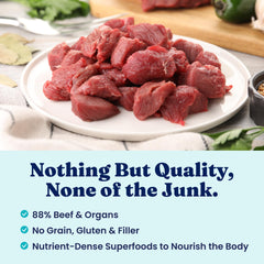 Solid Gold nutrientboost blend enriches meals with essential protein and nutrients.