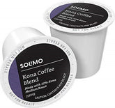 Solimo Kona Blend pods box for easy storage and quick mornings.