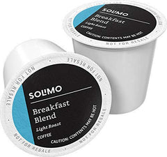 Solimo light roast breakfast blend pack for quick mornings.