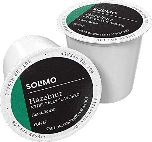 Solimo hazelnut coffee pods box with rich aroma for a smooth morning cup