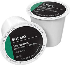 Solimo hazelnut coffee pods box with rich aroma for a smooth morning cup