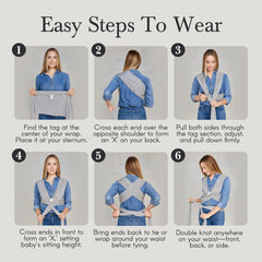 Solly Baby Wrap is Hip Healthy Certified to support healthy hip development.