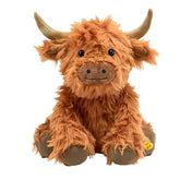 SOLPOBEI music Highland cow toy front view for playtime and cozy decor.