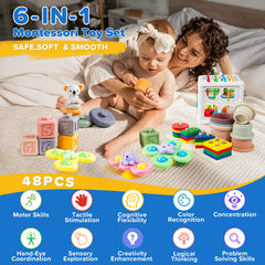 Somastung stacking rings and cups boosting hand-eye coordination and sorting