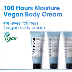 SOME BY MI Beta-Panthenol Repair Body Cream label detail highlighting clean ingredients for sensitive skin