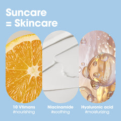 SOME BY MI V10 Hyal Air Fit Sunscreen no white cast on skin