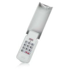 Soobool GK-R keypad front view showing its Genie compatibility and modern design.