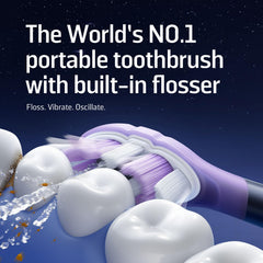 Soocas NEOS II Ultra head ultra-clean focused on plaque between teeth.