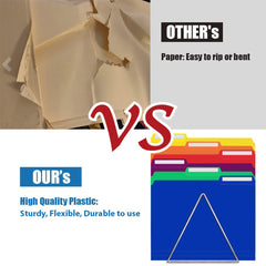 Sooez folders with writable 1/3-cut tabs for easy labeling