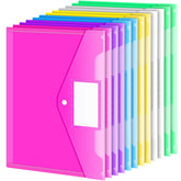 Sooez 12-pack folders with snap closure for secure document storage