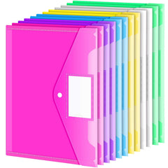 Sooez 12-pack folders with snap closure for secure document storage