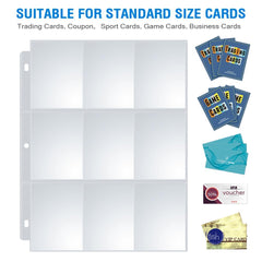 Sooez pages fit standard 3-ring binders for easy expansion