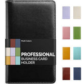 Sooez leather card book front cover presents a professional look for clients
