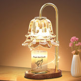 SooFoo flame-free candle warmer lamp heats wax evenly for a clean aroma.