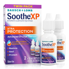 Soothe XP Eye Drops bottle pour showing quick moisture relief.