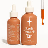 Sorelle Beauty tanning drops bottle for drink mixing promotes a gradual, natural glow.