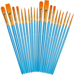 Soucolor 20pc round pointed-tip brushes for detailed acrylic work.