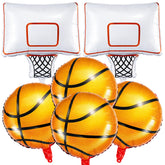 Soulchen orange 18-inch basketball balloon as a centerpiece for sports parties