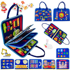 Soupost Toddler Busy Board featuring 8-in-1 learning hub to boost fine motor skills.