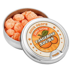 Sour Drops Blue Raspberry candies with bold sour coating.