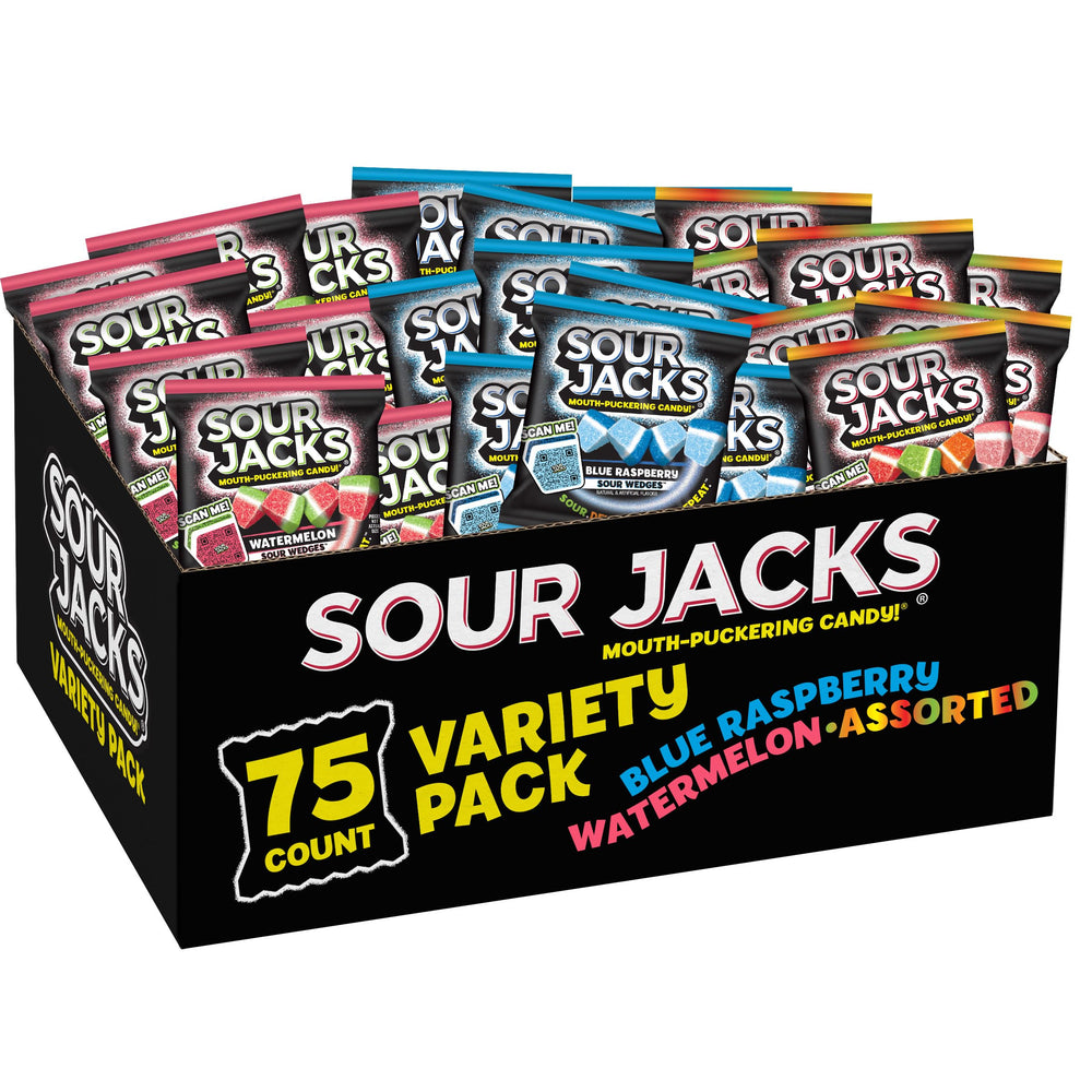 Sour Jacks watermelon pouch close-up for lunchboxes and on-the-go snacking