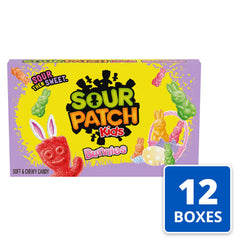 Assorted fruit flavors in Sour Patch Kids Bunnies for tasty snacking.