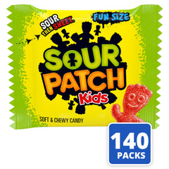 SOUR PATCH KIDS close-up of candies with vibrant colors for snacking fun.