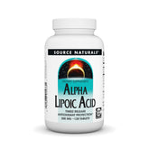Source Naturals Alpha Lipoic Acid time release bottle close-up for daily antioxidant support.