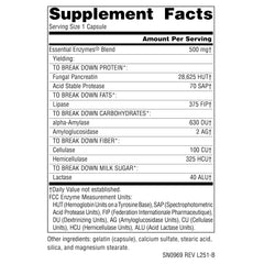Source Naturals Essential Enzymes capsules, vegetarian formula for daily meals.