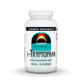 Source Naturals L-Tryptophan bottle front for mood support