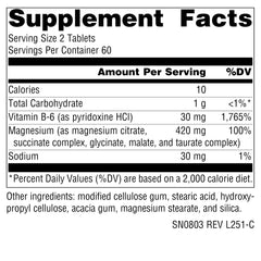 Source Naturals Ultra-Mag 5-in-1 tablets closeup, highlighting vegan magnesium.