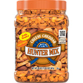 SOUTHERN STYLE NUTS Cheesy Cheddar Hunter Mix canister for on-the-go snacking.