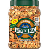 Southern Style Nuts Gourmet Hunter Mix bottle shows a ready-to-eat snack for outdoor adventures.