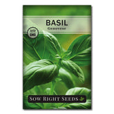 Sow Right Seeds Genovese Basil packet ready for home herb gardening