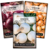 Sow Right Seeds Short Day Onion Seed Collection Red Creole packets for home gardening