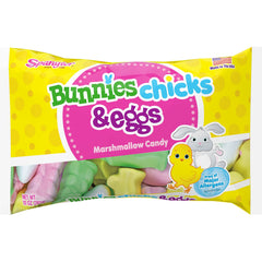 Spangler Bunnies Chicks Eggs marshmallows in a 10 oz bag for Easter celebrations